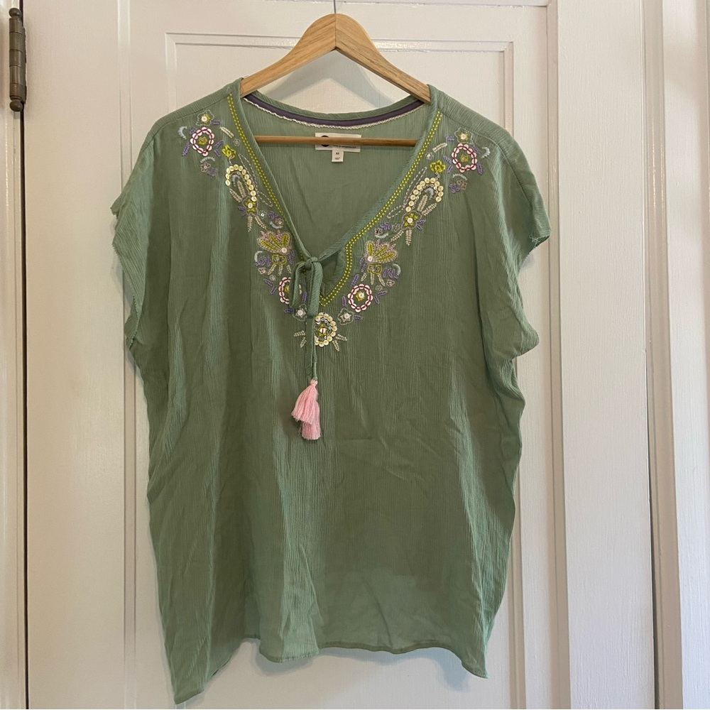 Floreat Anthropologie Persephone Embroidered Top - Picture 2 of 4